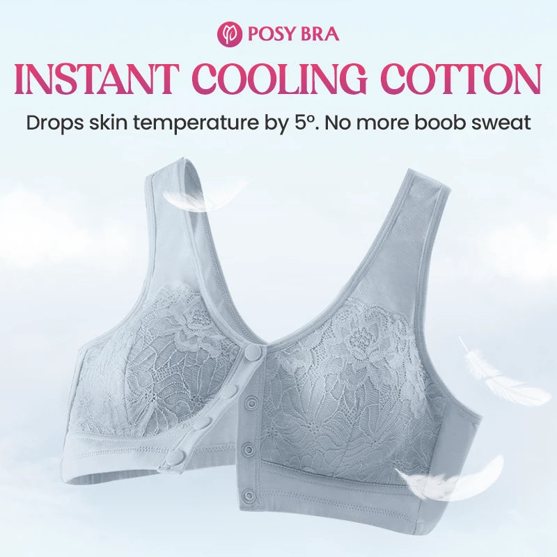 Posy Bra| Front Closure Breathable Cotton Lifting Bra for Seniors