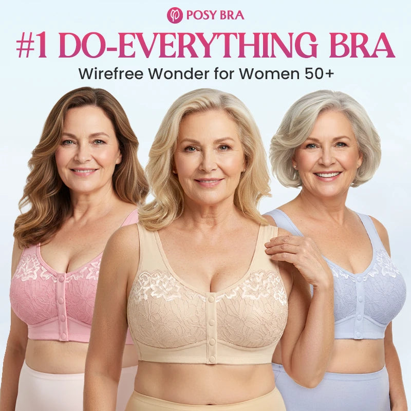 Posy Bra| Front Closure Breathable Cotton Lifting Bra for Seniors