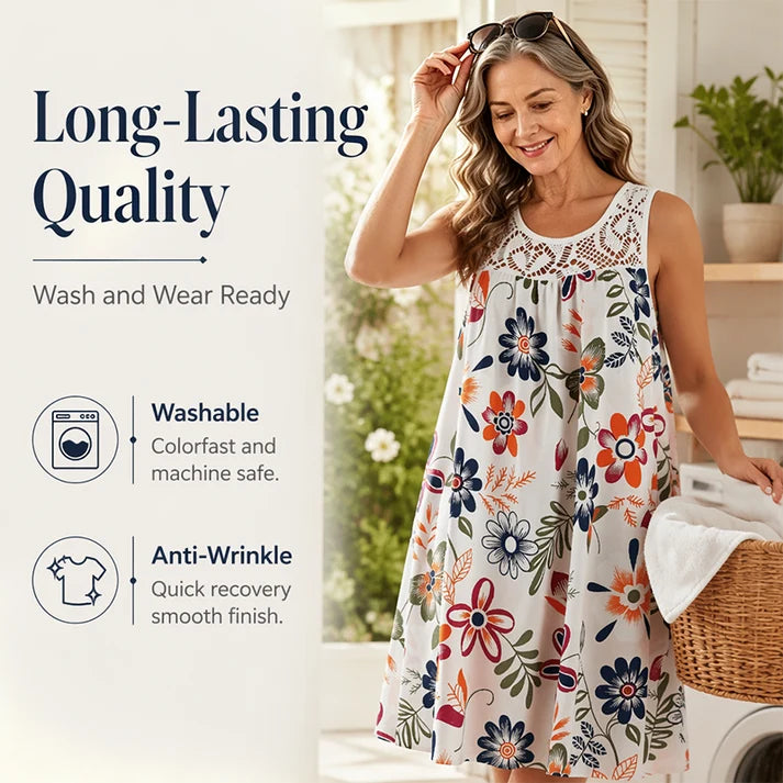 Women's Elegant Sleeveless Floral Dress