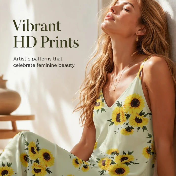 Women's V-Neck Maxi Dress – Lightweight, Flowy