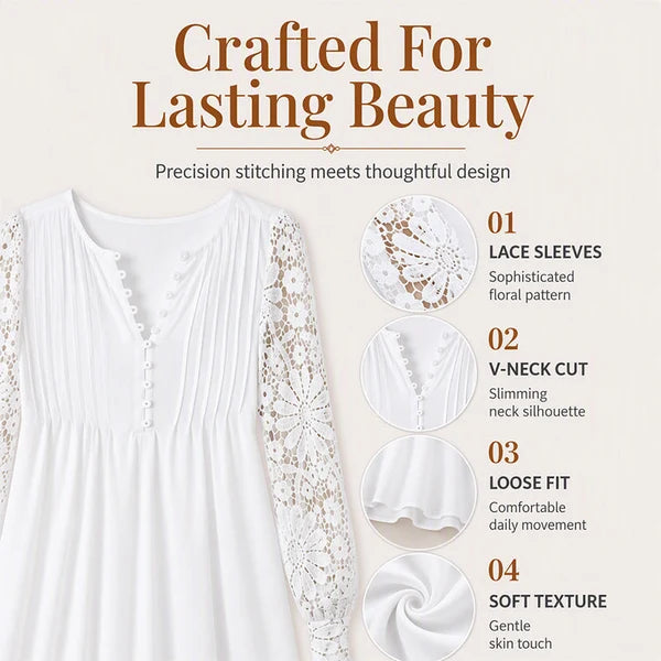 Women's Lace Long Sleeve Dress