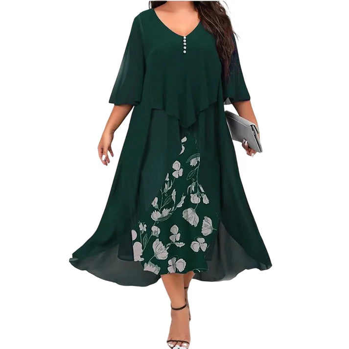 Layered chiffon dress – Elegant design