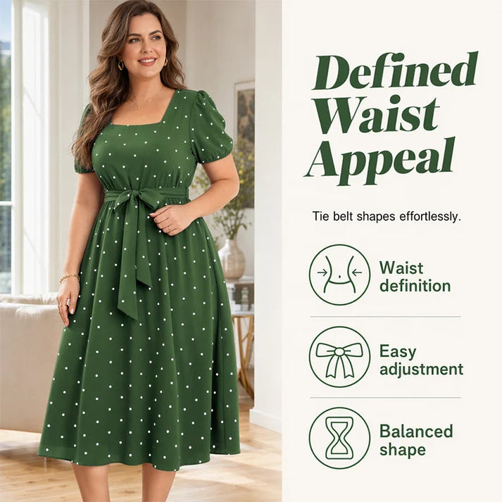 Women's Plus Size Polka Dot Dress