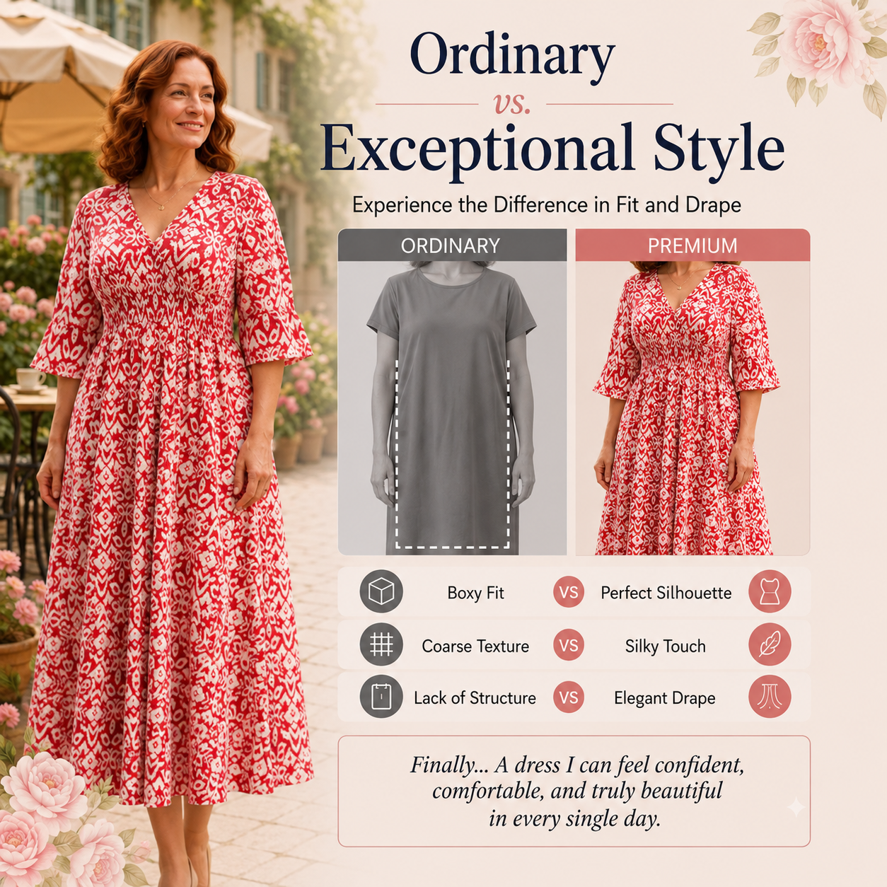 Bohemian Casual Print V-neck Waist Wrap Long Dress