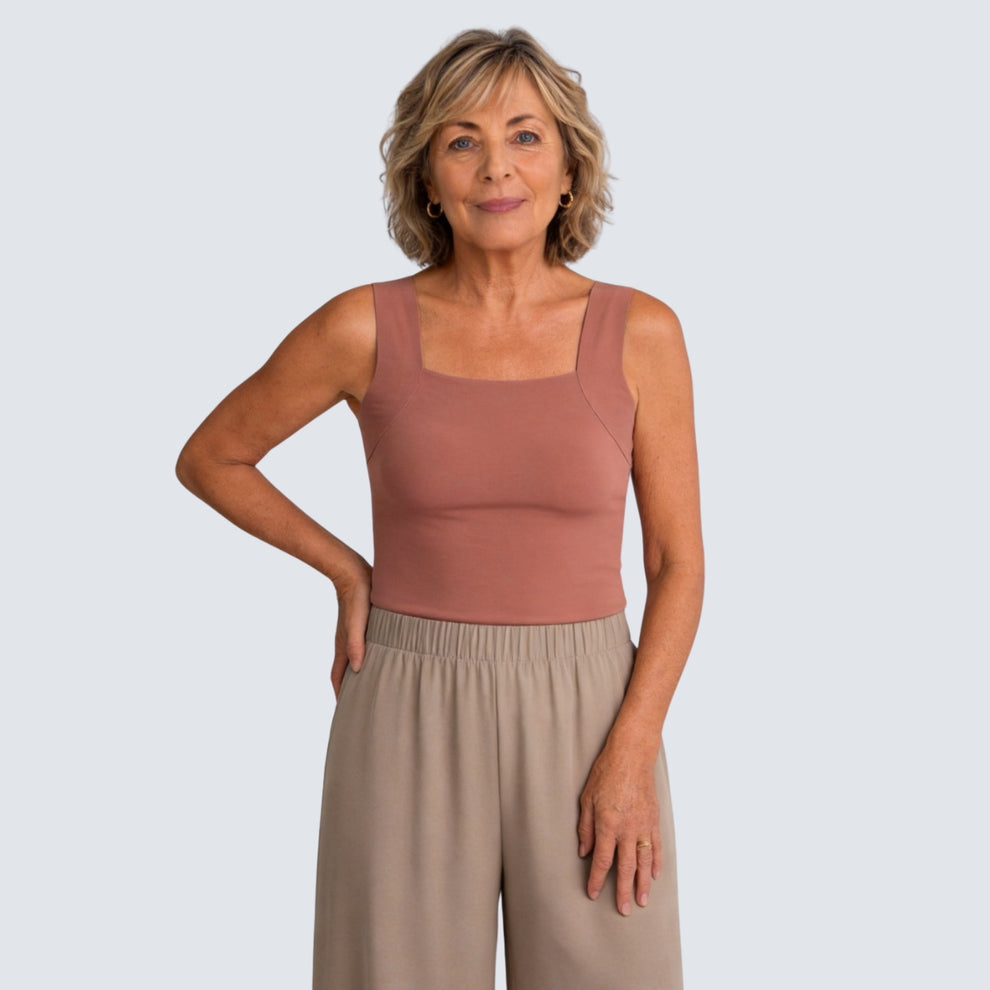 Built-In Bra Tank | Support in the front. Nothing wraps around your back.