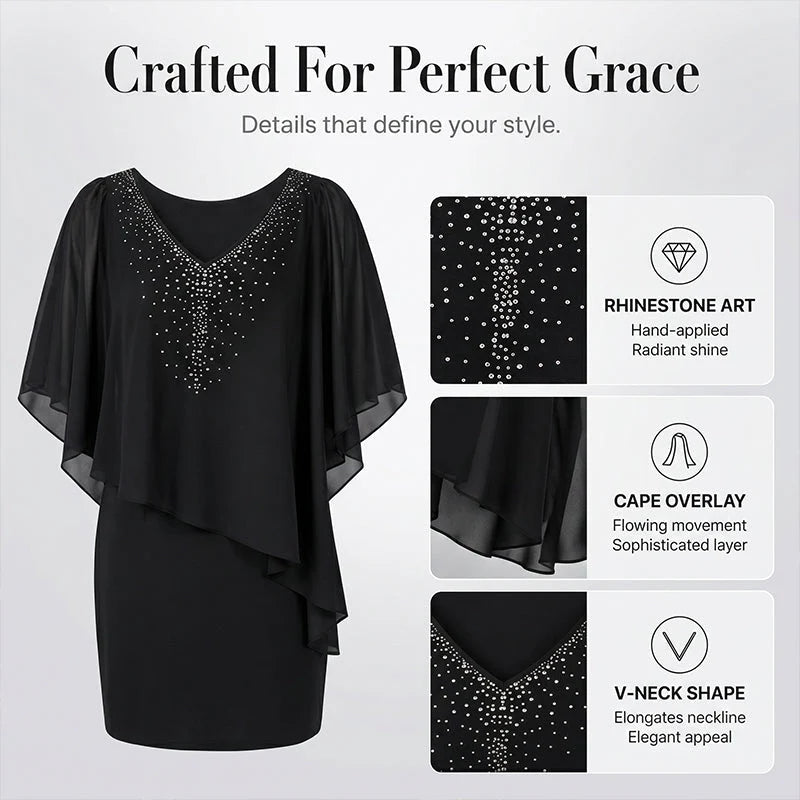 Women Elegant V Neck Evening Dress