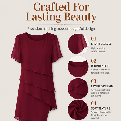 Elegant Comfort Ruffle Dress
