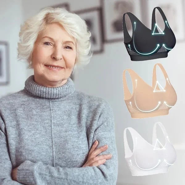 Women's non-padded cotton bra, breathable.