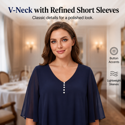 Layered chiffon dress – Elegant design