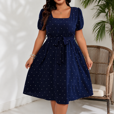 Women's Plus Size Polka Dot Dress
