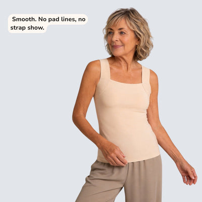 Built-In Bra Tank | Support in the front. Nothing wraps around your back.