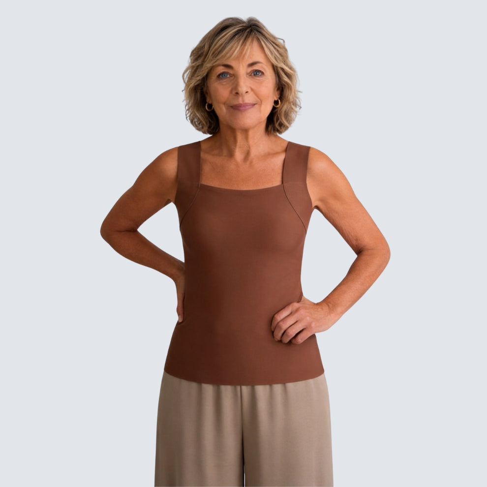 Built-In Bra Tank | Support in the front. Nothing wraps around your back.