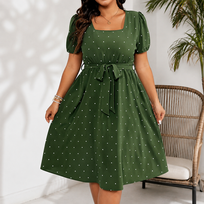 Women's Plus Size Polka Dot Dress