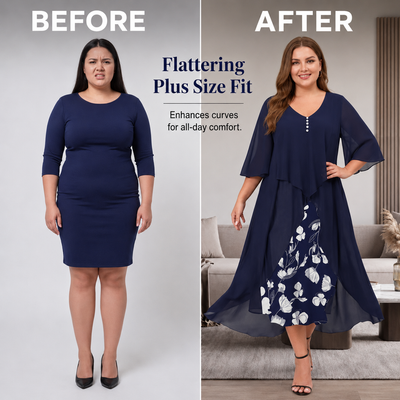 Layered chiffon dress – Elegant design