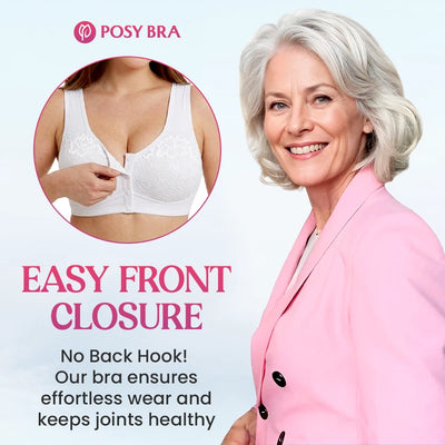 Posy Bra| Front Closure Breathable Cotton Lifting Bra for Seniors