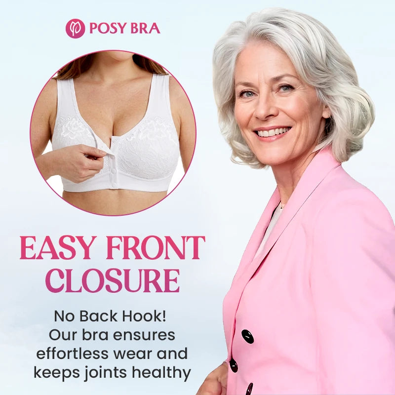 Posy Bra| Front Closure Breathable Cotton Lifting Bra for Seniors