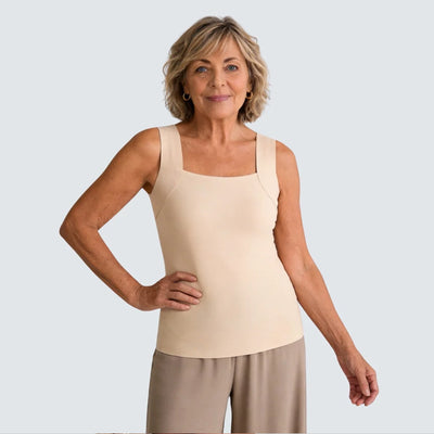 Built-In Bra Tank | Support in the front. Nothing wraps around your back.