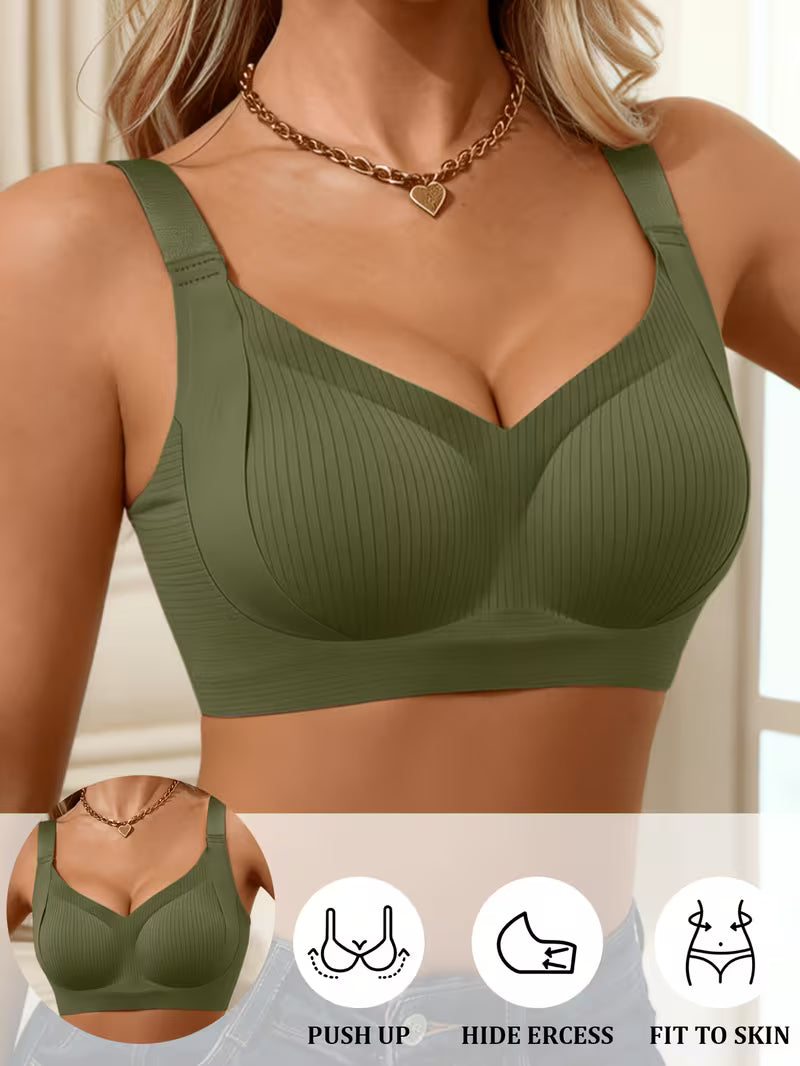 Women'S Wide-strap Push-up Bra