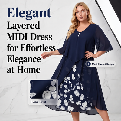 Layered chiffon dress – Elegant design