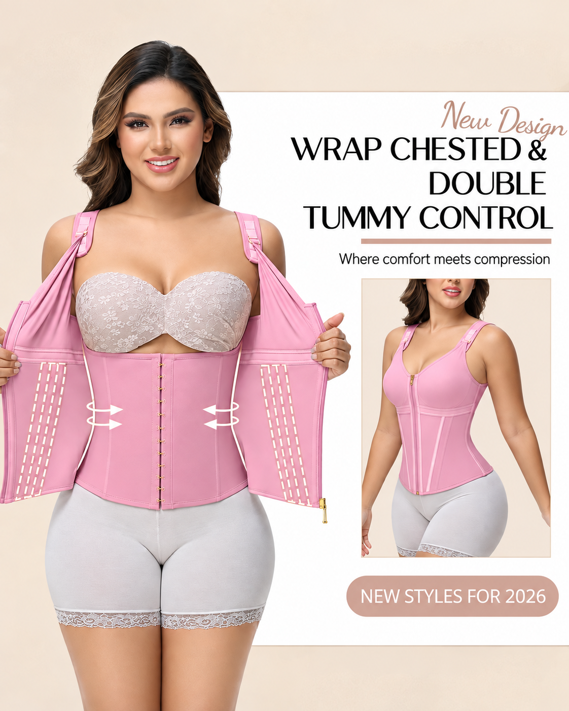 💗 Waist Trainer with a Built in Bra