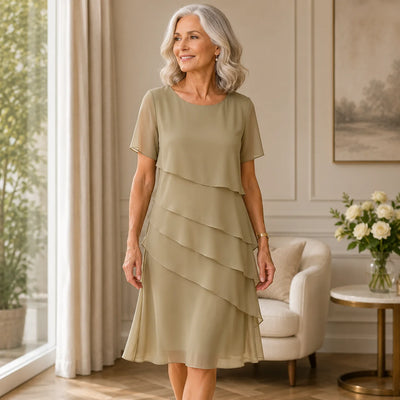 Elegant Comfort Ruffle Dress
