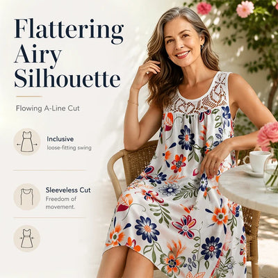 Women's Elegant Sleeveless Floral Dress