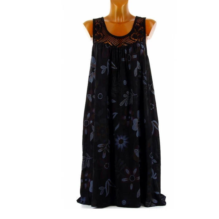 Women's Elegant Sleeveless Floral Dress