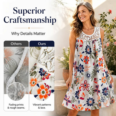 Women's Elegant Sleeveless Floral Dress