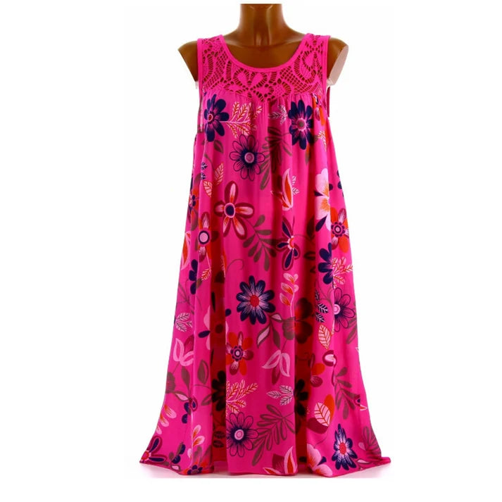 Women's Elegant Sleeveless Floral Dress