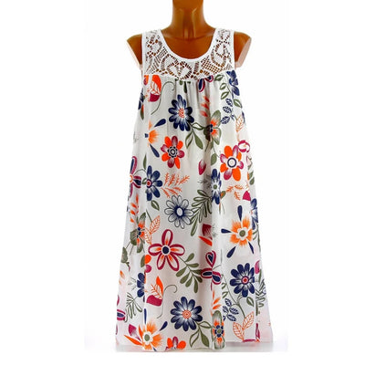 Women's Elegant Sleeveless Floral Dress
