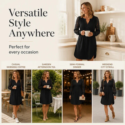 Women's Lace Long Sleeve Dress