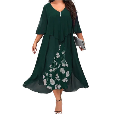 Layered chiffon dress – Elegant design
