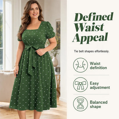 Women's Plus Size Polka Dot Dress