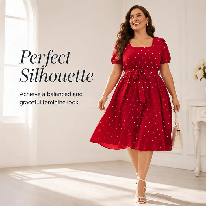 Women's Plus Size Polka Dot Dress
