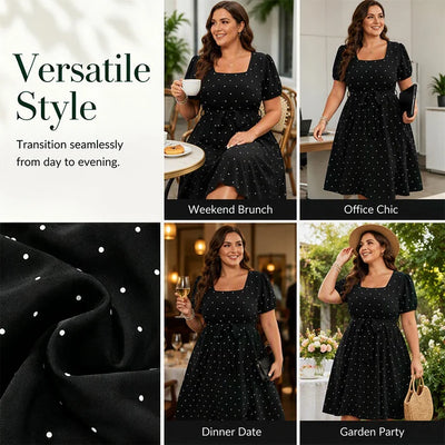 Women's Plus Size Polka Dot Dress
