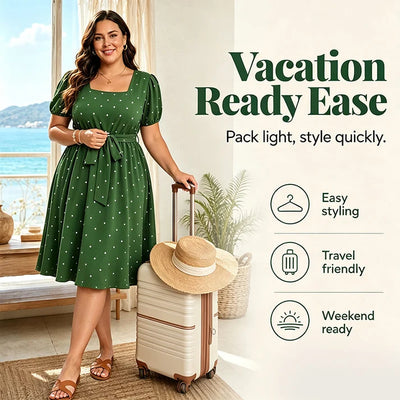 Women's Plus Size Polka Dot Dress