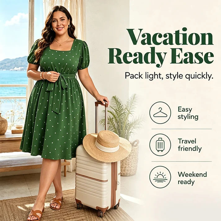 Women's Plus Size Polka Dot Dress